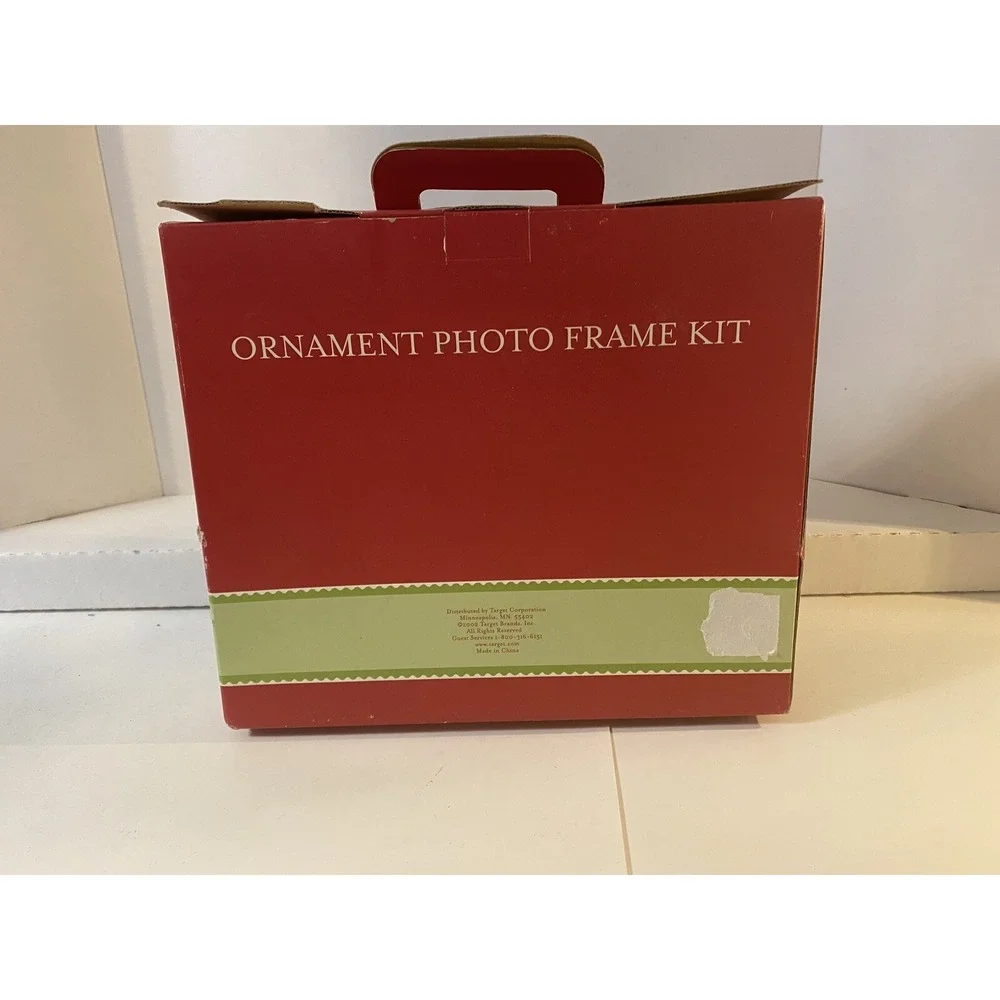 Ornament Photo‎ Frame Christmas Holiday Ornament Photo Frame Kit Target 2002 Vtg